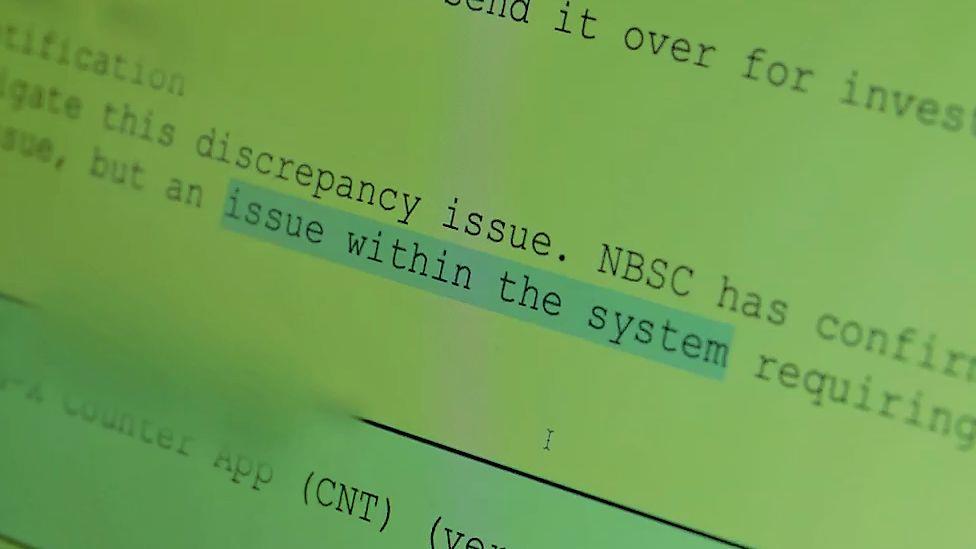 PEAK error report about the Horizon system.